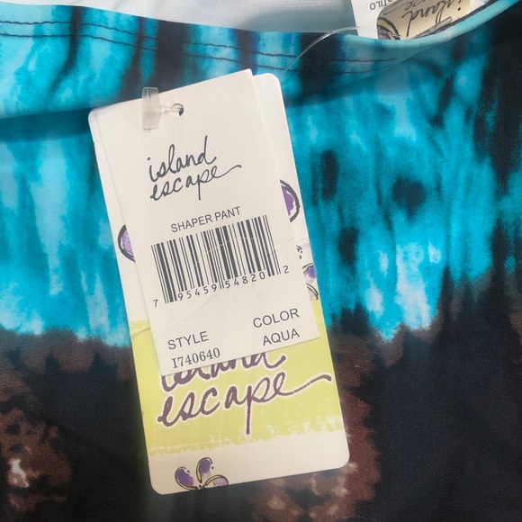New with Tags Island Escape Womens  Swimsuit Tiki Pant bottoms in size 8. - Picture 3 of 5